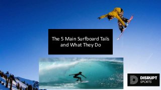The 5 Main Surfboard Tails
and What They Do
disruptsports.com<blog image>
 