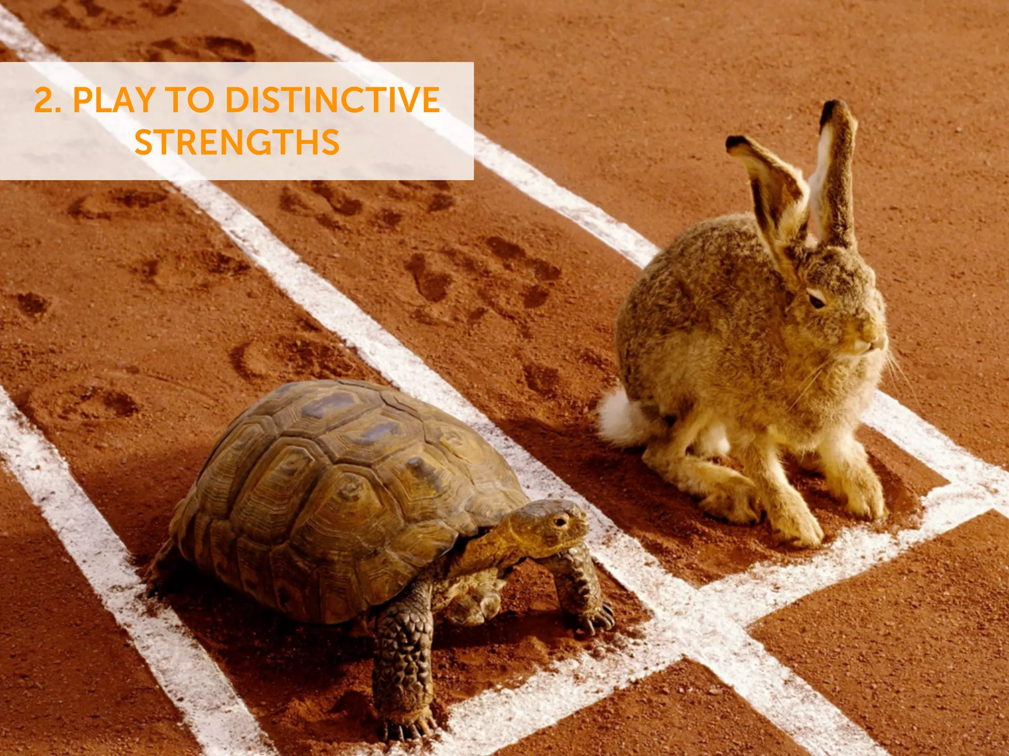 2. PLAY TO DISTINCTIVE
STRENGTHS
 