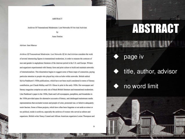 Dissertation format template picture