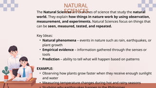 social sciences, natural science and humanities | PPTX