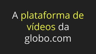 A plataforma de
vídeos da
globo.com
 