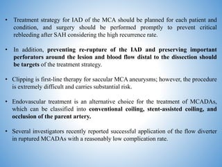 Endovascular Coil Embolization of Dissecting distal MCA Aneurysm with ...