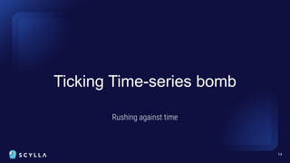 Ticking Time-series bomb
Rushing against time
14
 