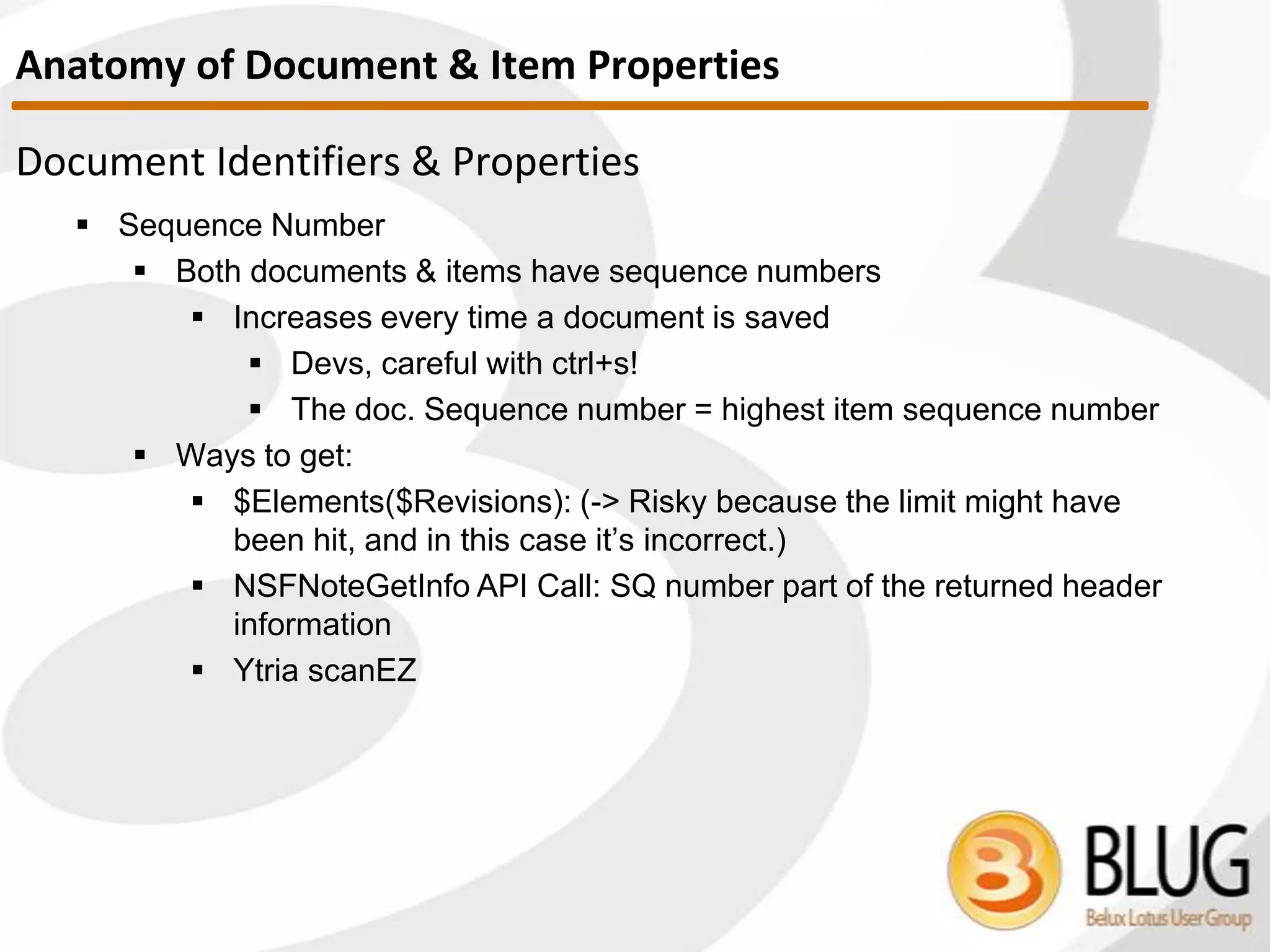 • Customer example – documents not replicating to server
– 3 servers in a cluster
– Some documents not replicating from user’s local replica to replica
on primary server
– Documents present in replicas on 2 backup servers
– Culprit found!
Selective Replication Formulas
 