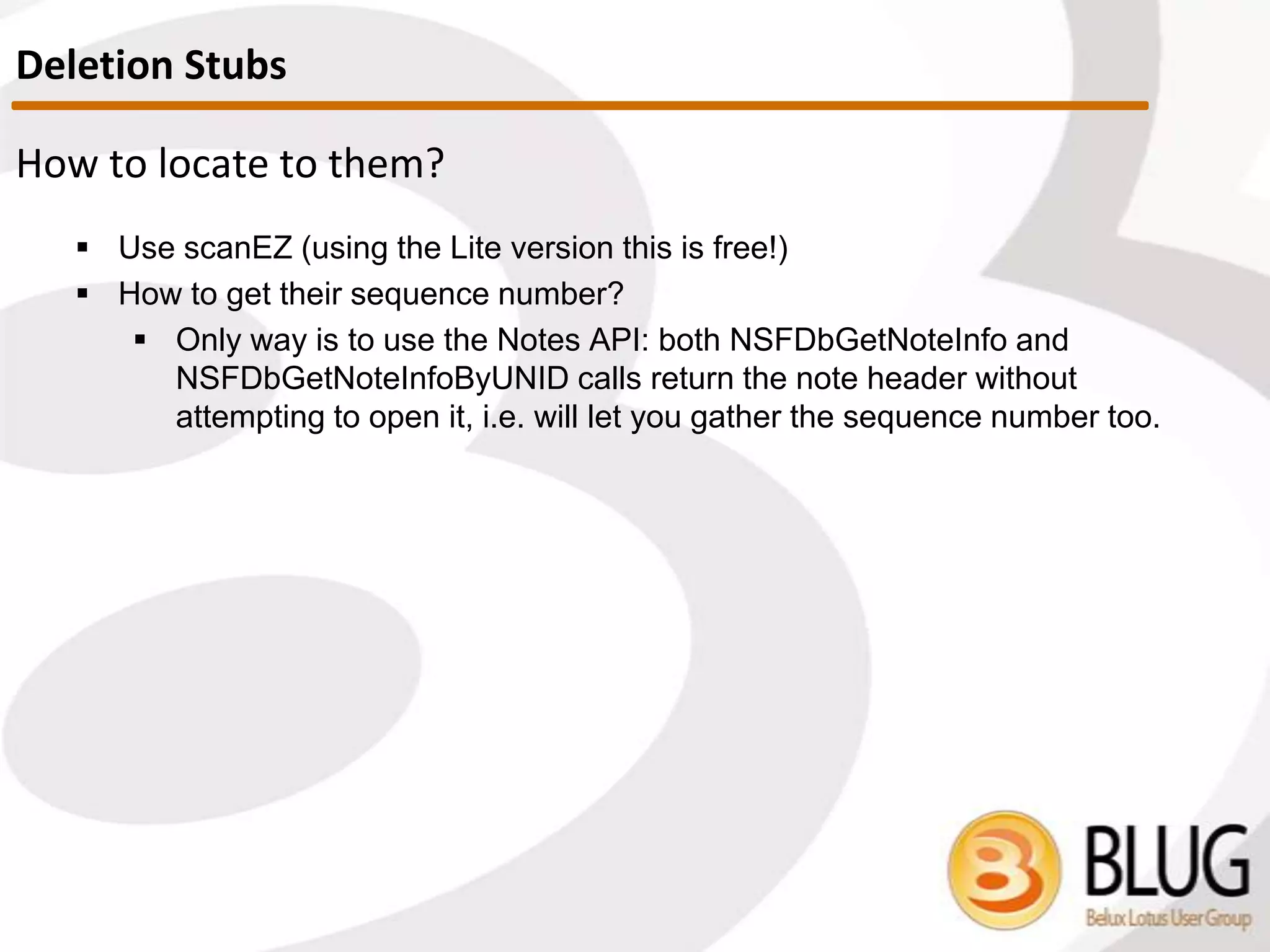 Document Identifiers & Properties
 $UpdatedBy item: No duplicate entries when same person saves document
multiple times in a row (space saving considerations)
Anatomy of Documents and Items
 