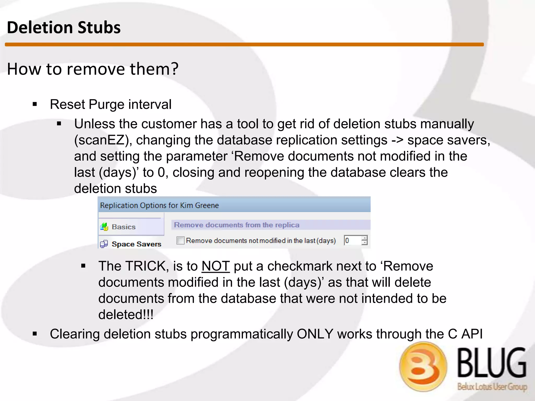 Document Identifiers & Properties
 Creation date
 @Created in formulas, NotesDocument.Created in LS
 The initial creation date (more on this later)
 Created Initially & Added in this file
 Sooo important! Two different date stamps
 @Created in formulas and NotesDocument.Created
 Returns initial creation timestamp
 Added in this file
 When the document was created in this file
Anatomy of Documents and Items
 