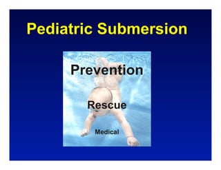 Pediatric Submersion

     Prevention

       Rescue

        Medical
 