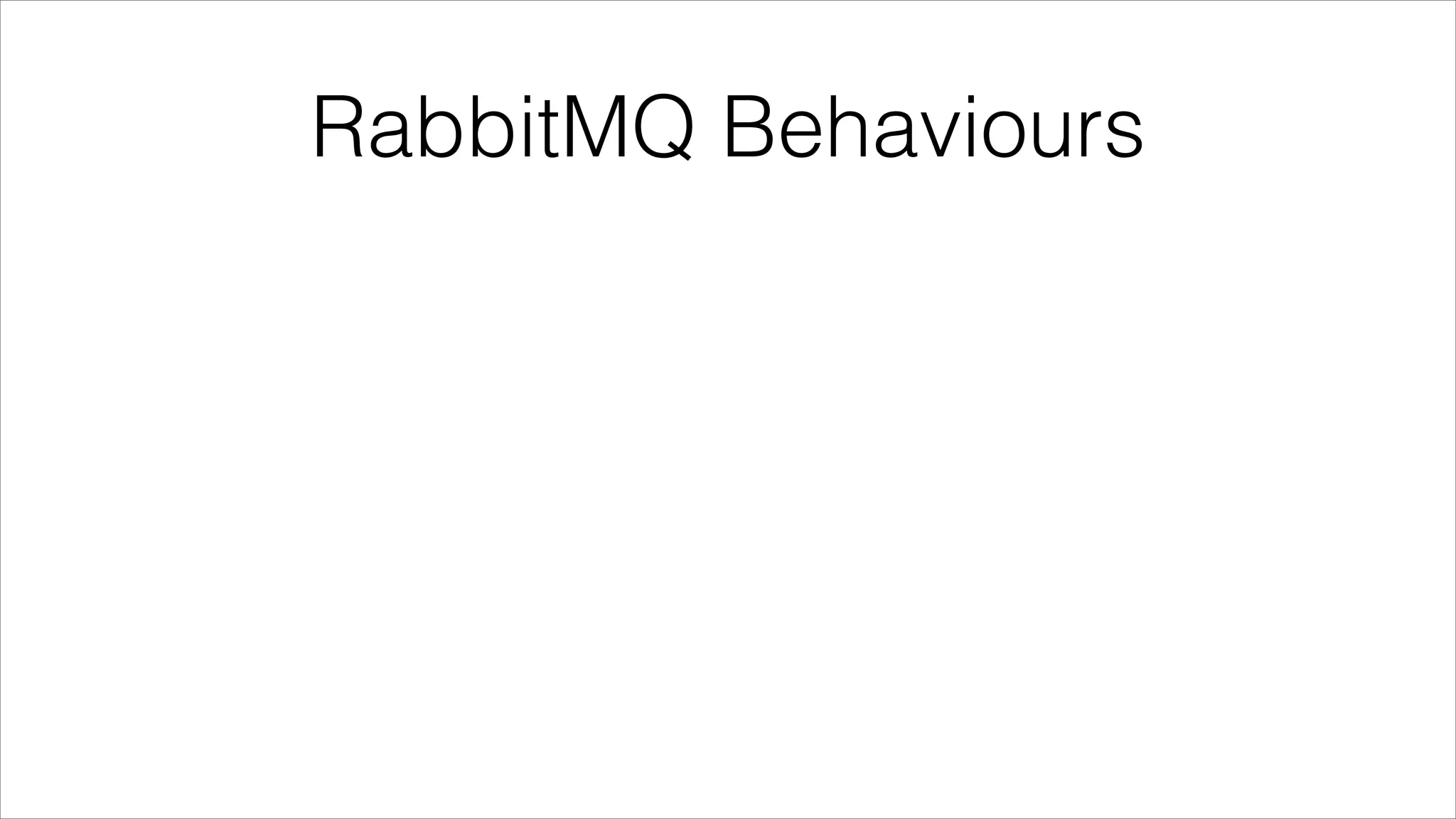 RabbitMQ Behaviours

 