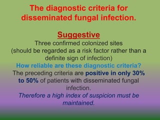 Disseminated fungal infections  2015