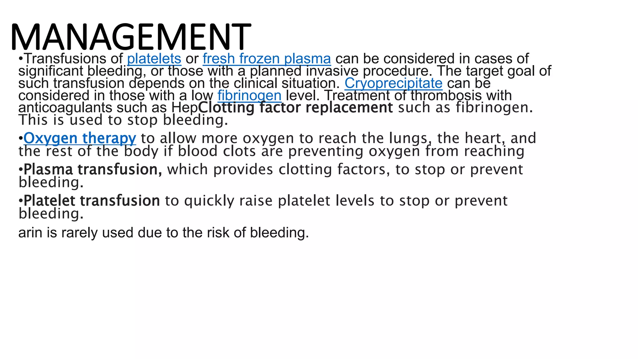 Disseminated intra vascular coagulation | PPTX