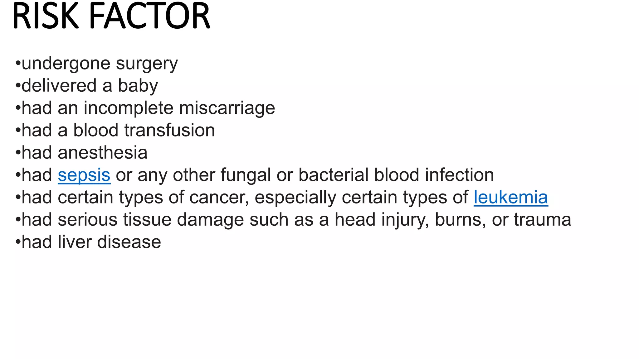 Disseminated intra vascular coagulation | PPTX