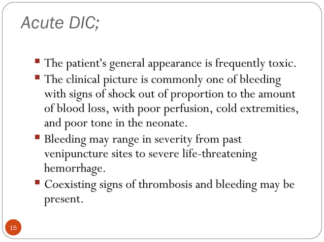 DISSEMINATED INTRAVASCULAR COAGULATION - Lecture.ppt