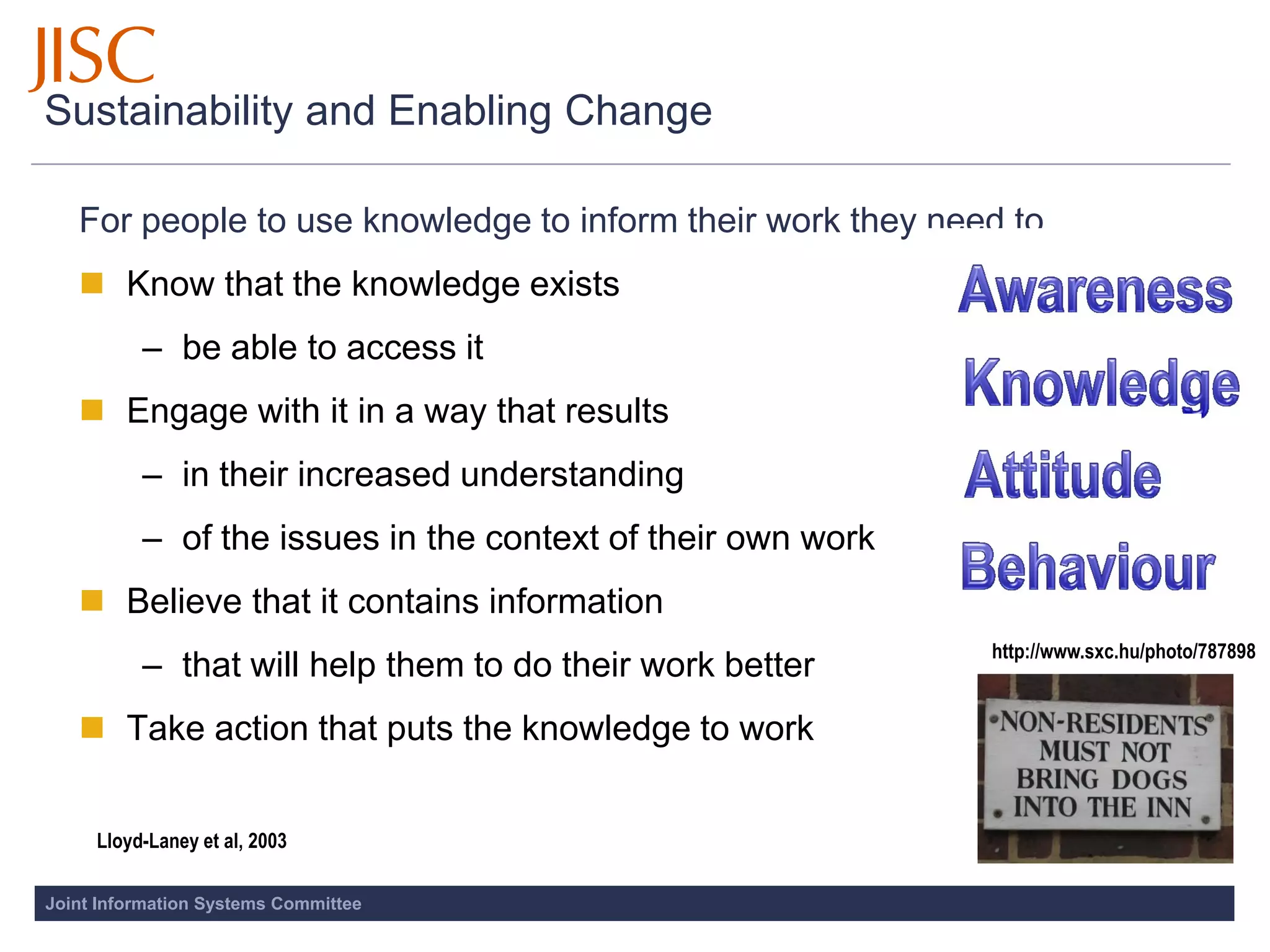 JISC BCE - Dissemination