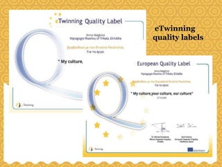eTwinning
quality labels
 