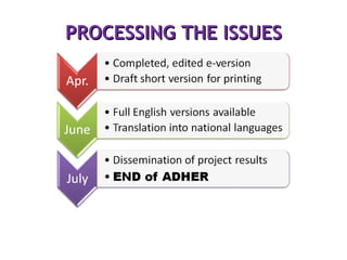 PROCESSING THE ISSUES 