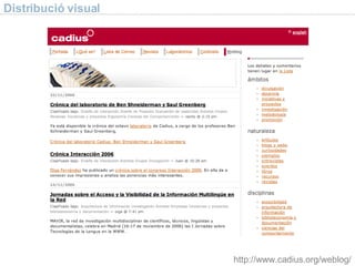 Distribució visual http://www.cadius.org/weblog/ 