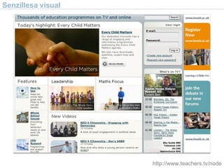 Senzillesa visual http://www.teachers.tv/node 