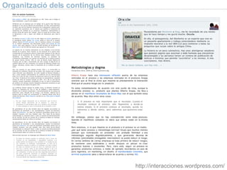 Organització dels continguts http://interacciones.wordpress.com/ 