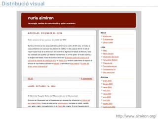 Distribució visual http://www.almiron.org/ 