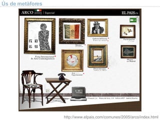 Ús de metàfores http://www.elpais.com/comunes/2005/arco/index.html 