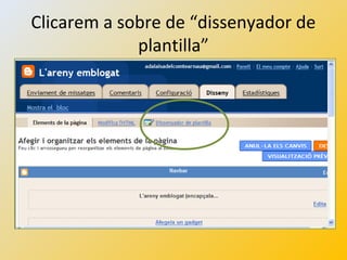Clicarem a sobre de “dissenyador de
plantilla”
 
