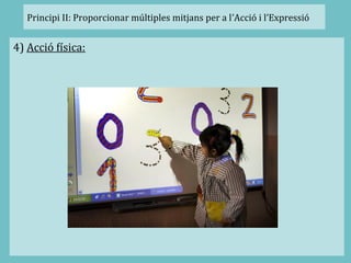 Principi II: Proporcionar múltiples mitjans per a l’Acció i l’Expressió
4) Acció física:
 