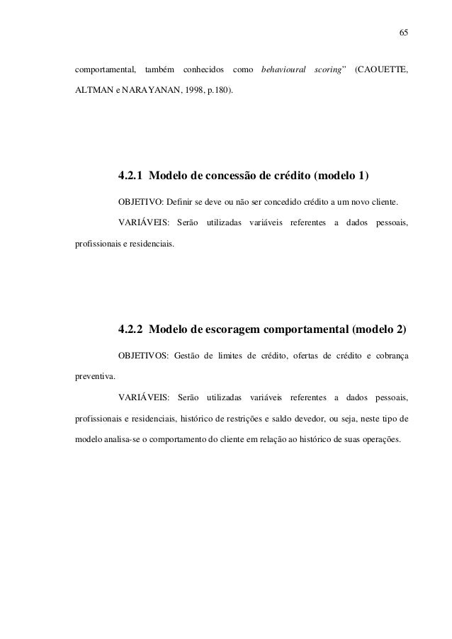 Dissertacao de Mestrado em Finanças: Risco de Crédito