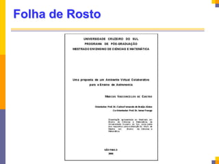 Folha de Rosto
 