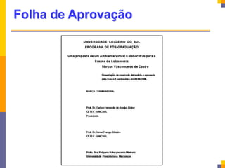 Folha de Aprovação
 