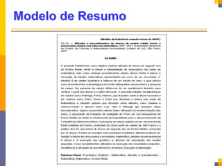 Modelo de Resumo
 