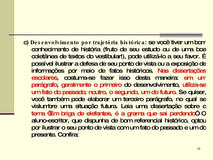 Tecnicas de dissertação para vestibular