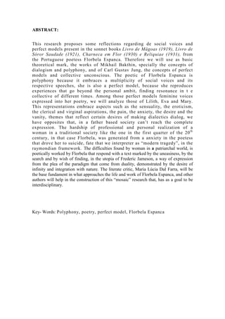 ABSTRACT:


This research proposes some reflections regarding de social voices and
perfect models present in the sonnet bo...