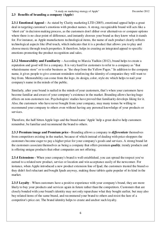Apple brand loyalty dissertation