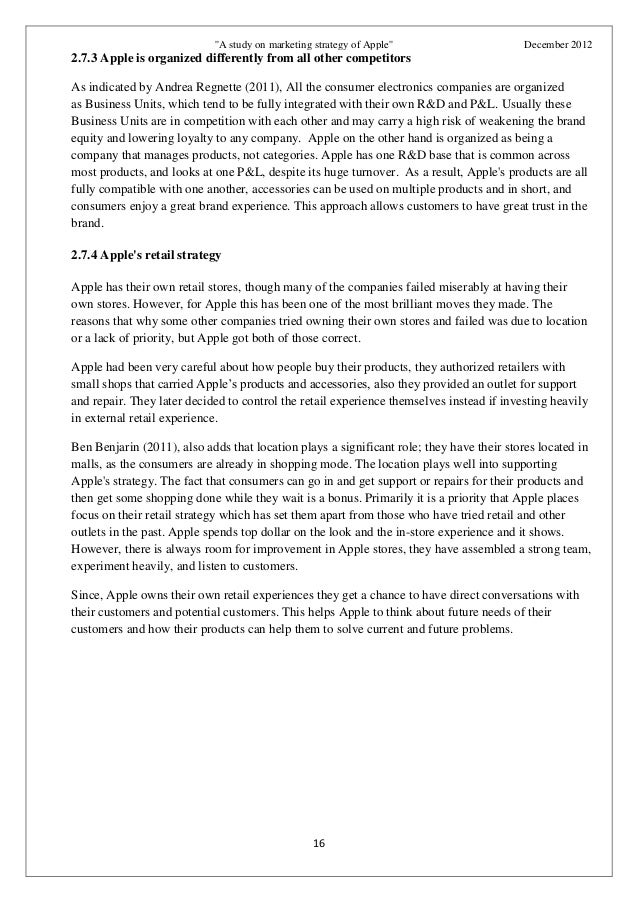 Apple marketing strategy dissertation picture