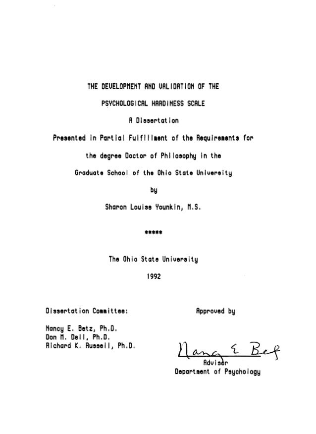 Ohio state phd thesis