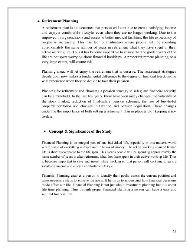 Retirement planning dissertation 08 picture