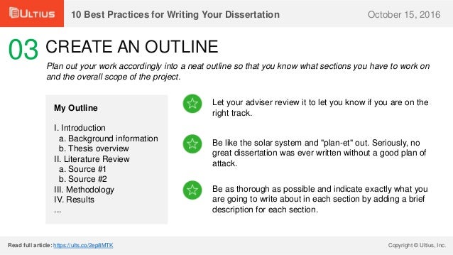 Dissertation writing in practice