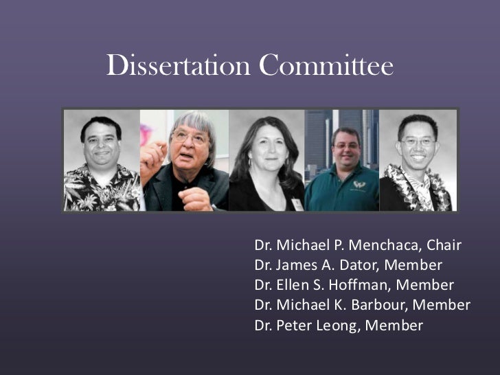 Dissertation committee chairperson