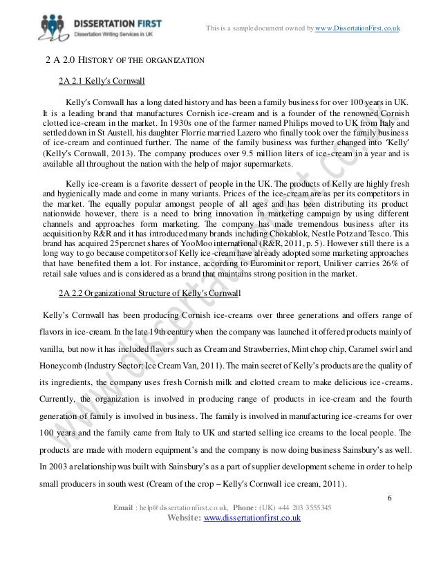 History dissertation sample