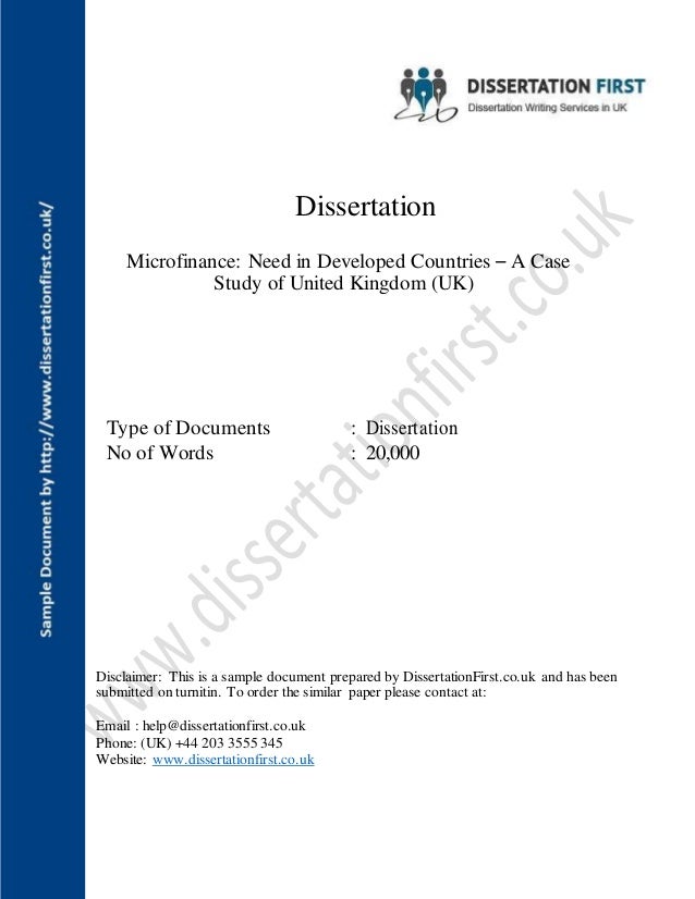 Microfinance thesis for phd