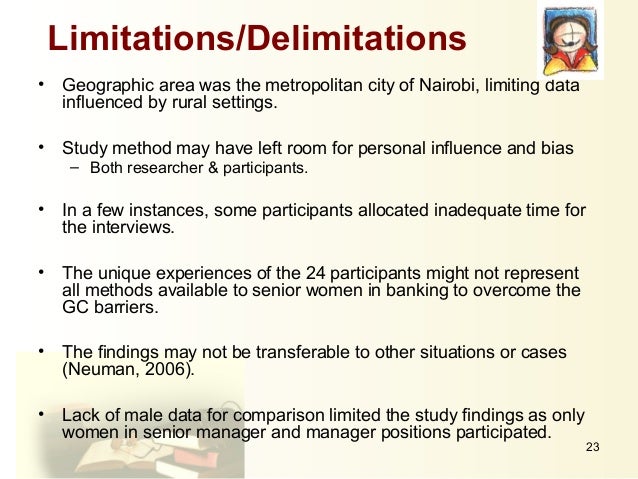 dissertation limitations and delimitations