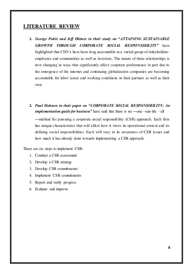 Dissertation on csr reporting