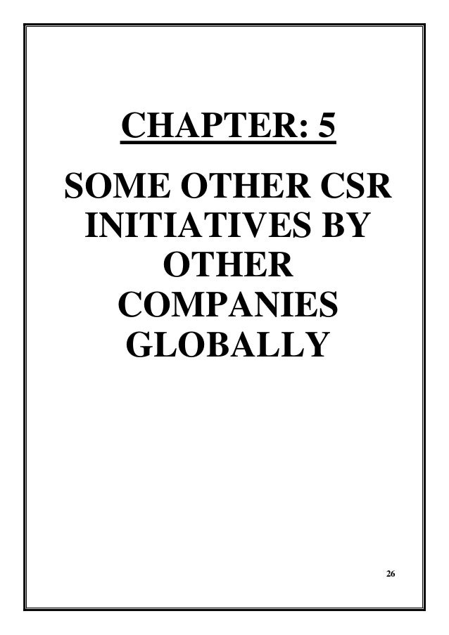 Corporate social responsibility dissertation repor