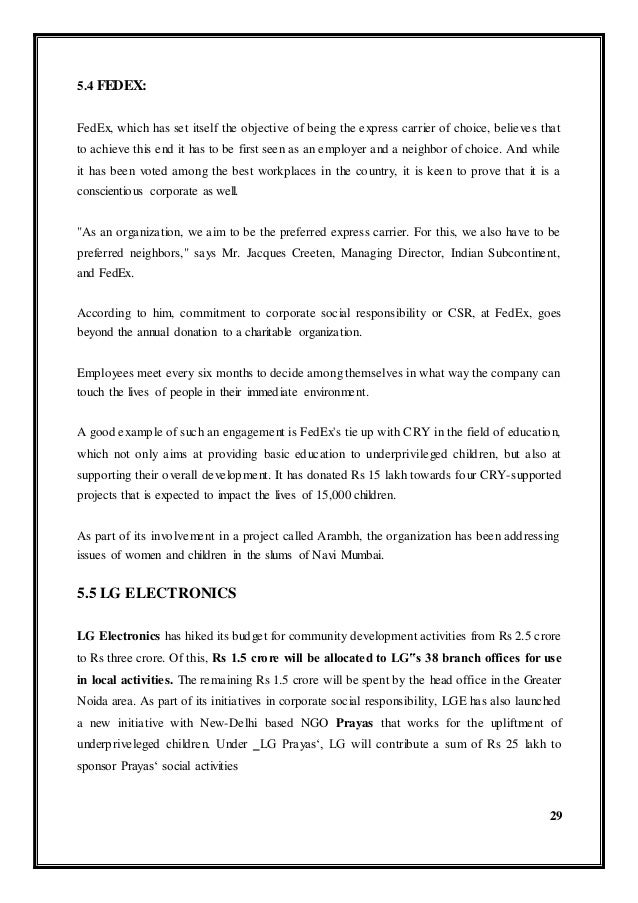 Corporate social responsibility dissertation repoe