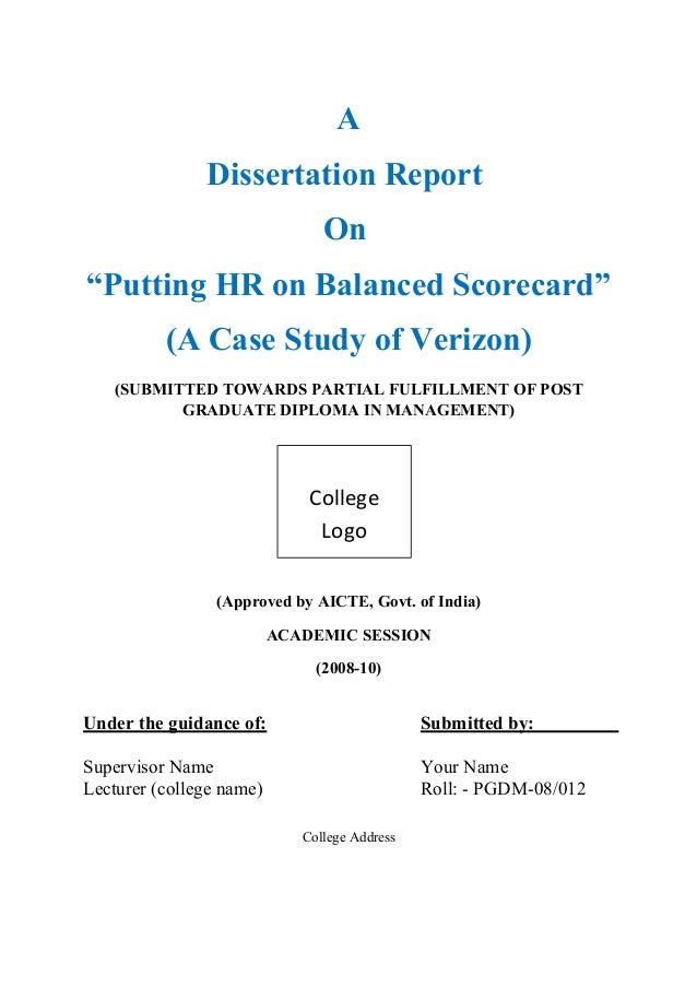 Case study as dissertation