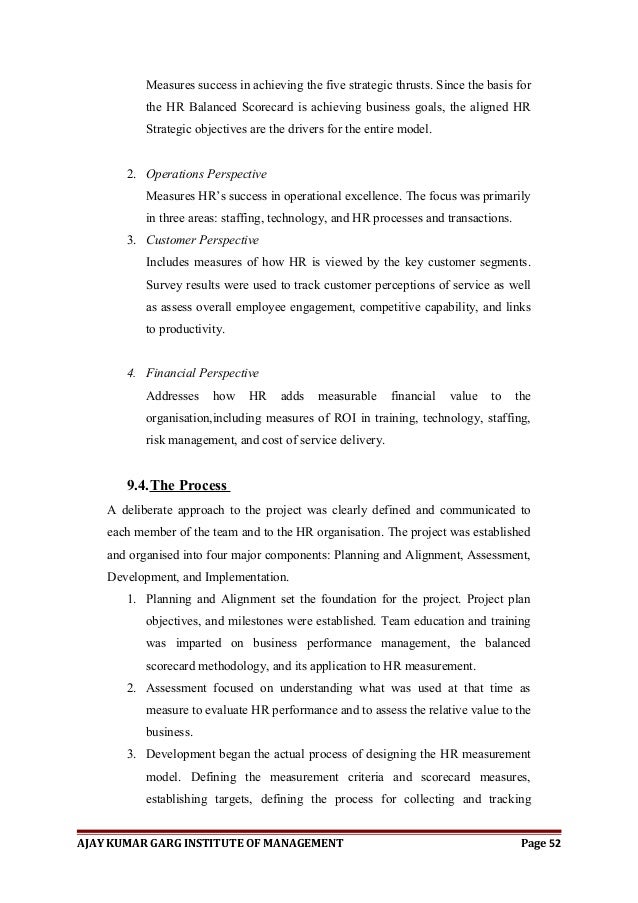 Dissertation reports in hr