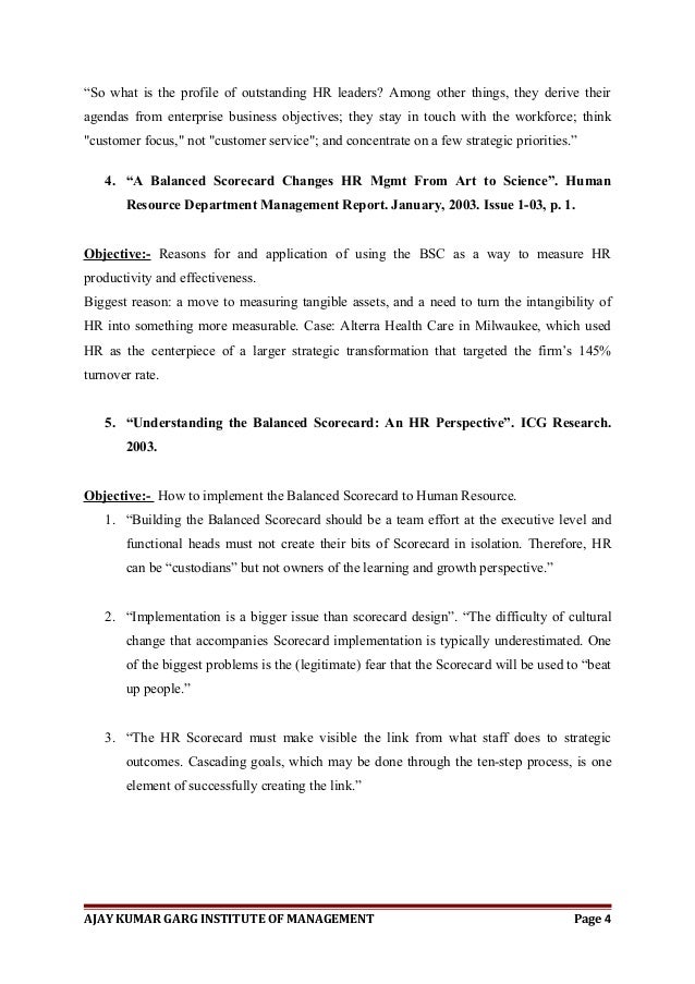 Phd thesis on balanced scorecard
