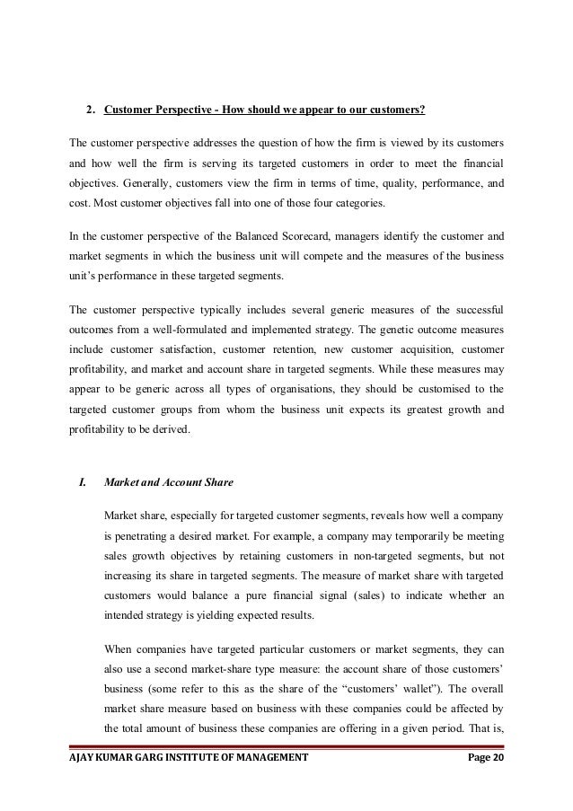 Phd thesis on balanced scorecard