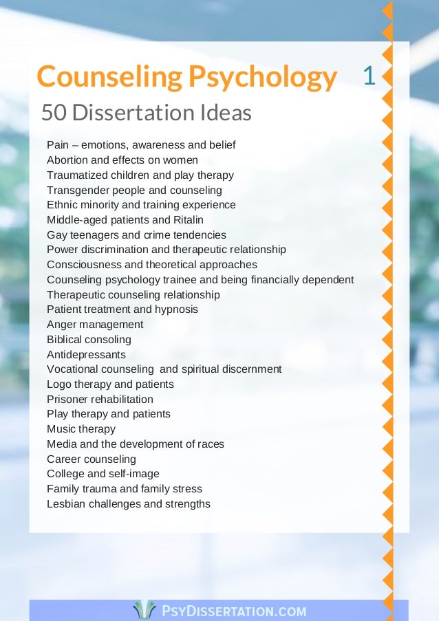 mental disorders dissertation topics