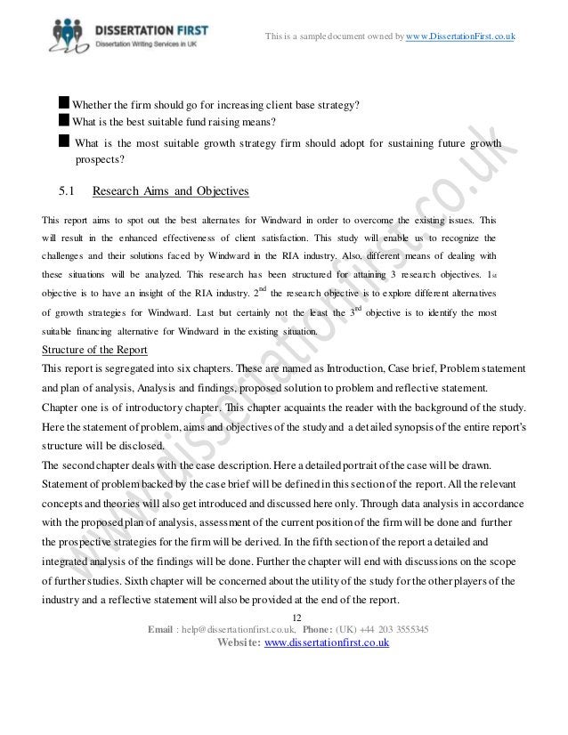 Dissertation Windward Investment Management Case Analysis Sample PDF
